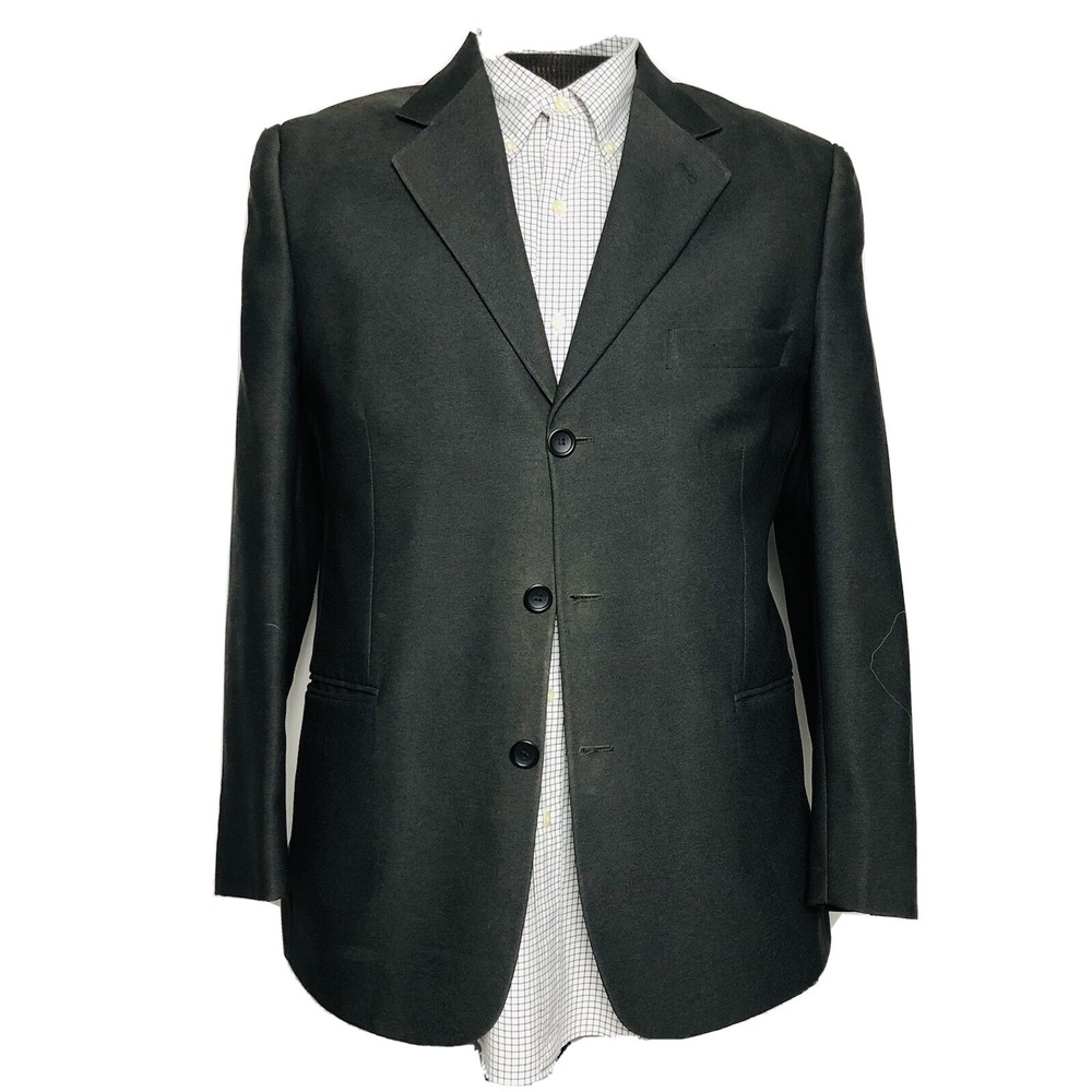 Franco Baddoni Grey 3 Button Double Vent Wool Suit Jacket Blazer Mens Size 44R‎